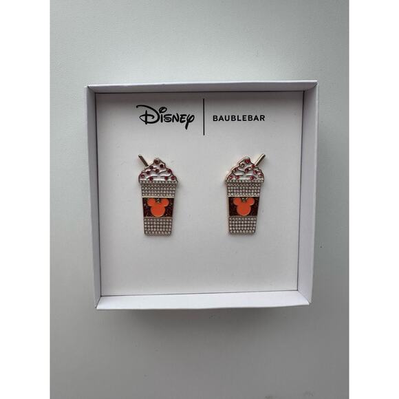 New Baublebar X Disney Mickey Mouse Pumpkin Spice Latte Earings - Picture 3 of 4